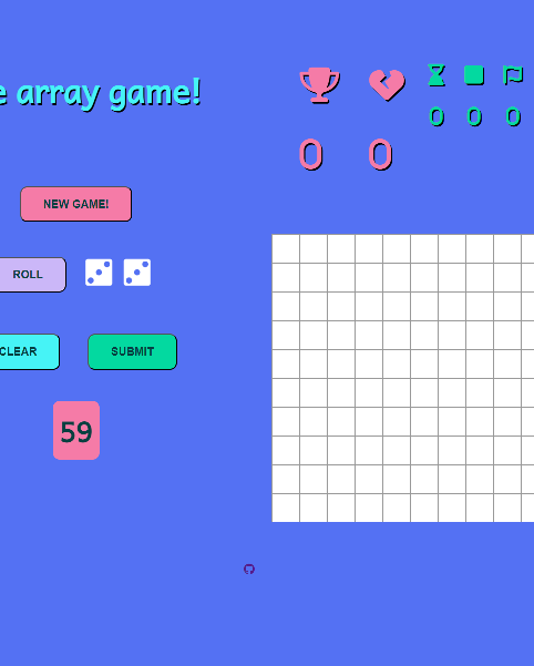 Screenshot of The Array game.